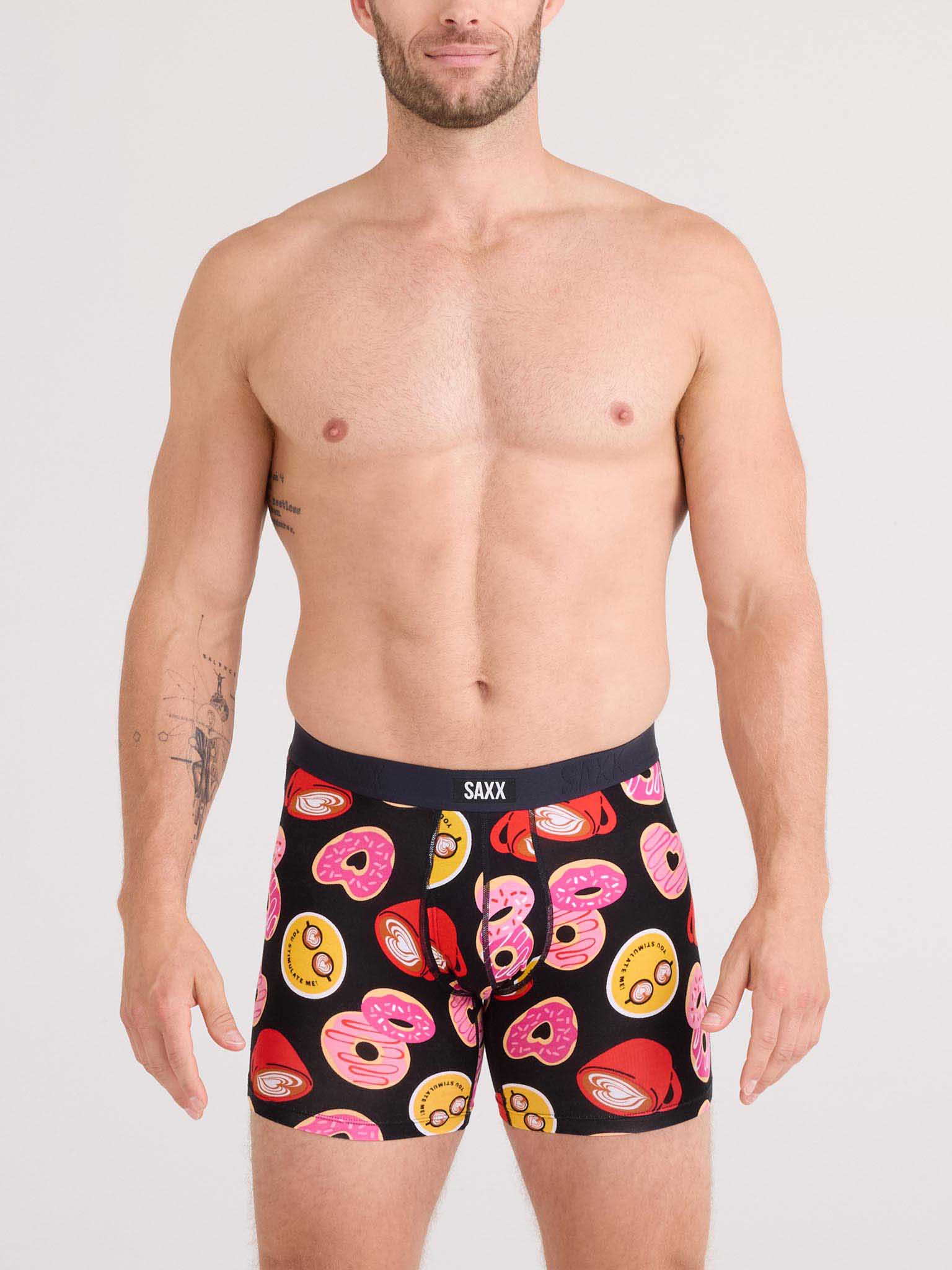 Signature Lace® Original Rise Thong And Saxx Super Soft Vibe Boxer Brief Lovestory - Black Sale - Image 3