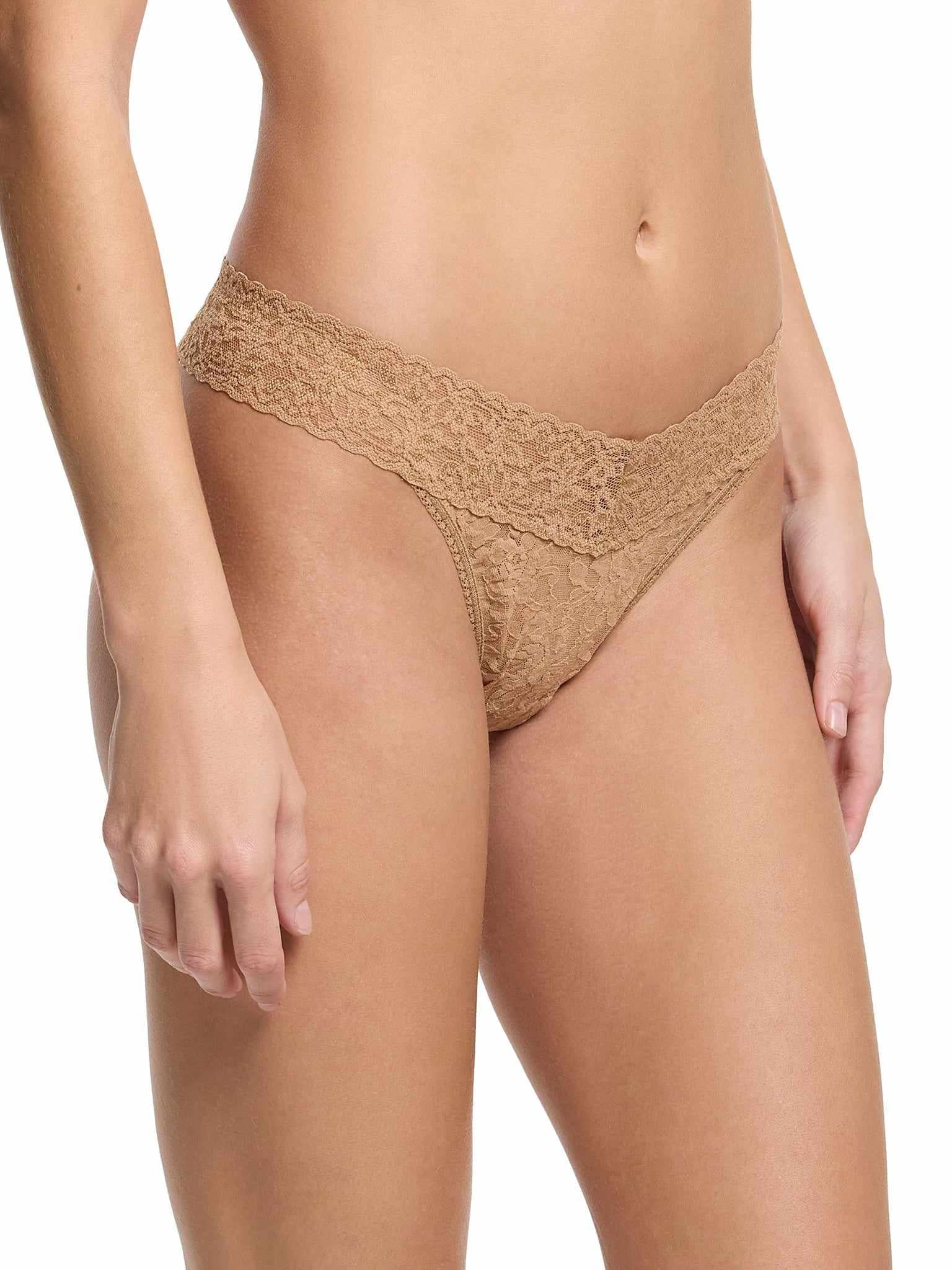 Signature Lace® Original Rise Thong Sun Tan Beige - Image 3