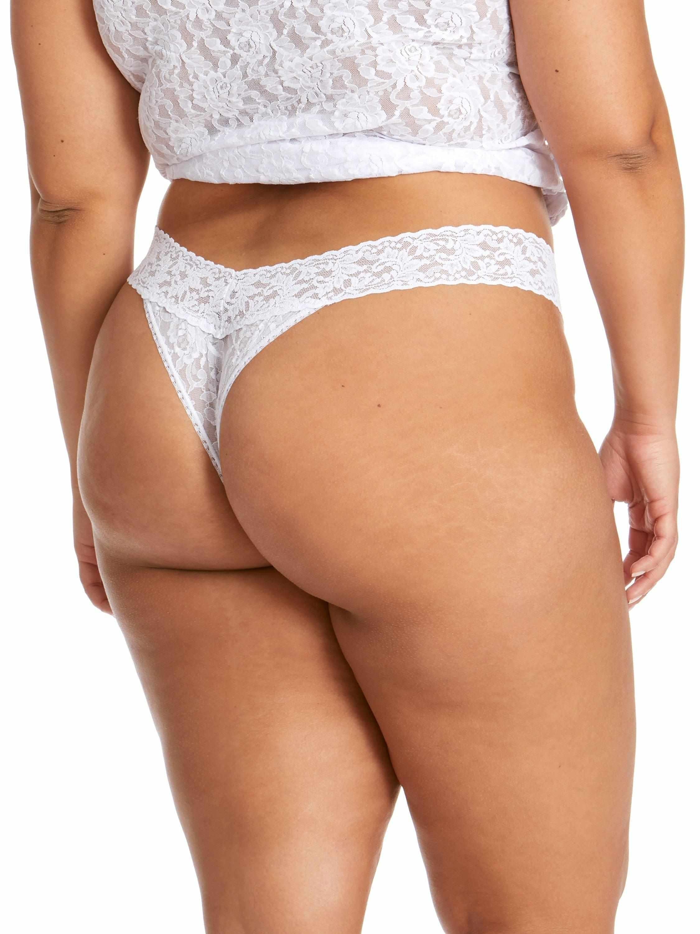 Signature LaceĀ® Original Rise Thong White - Image 4