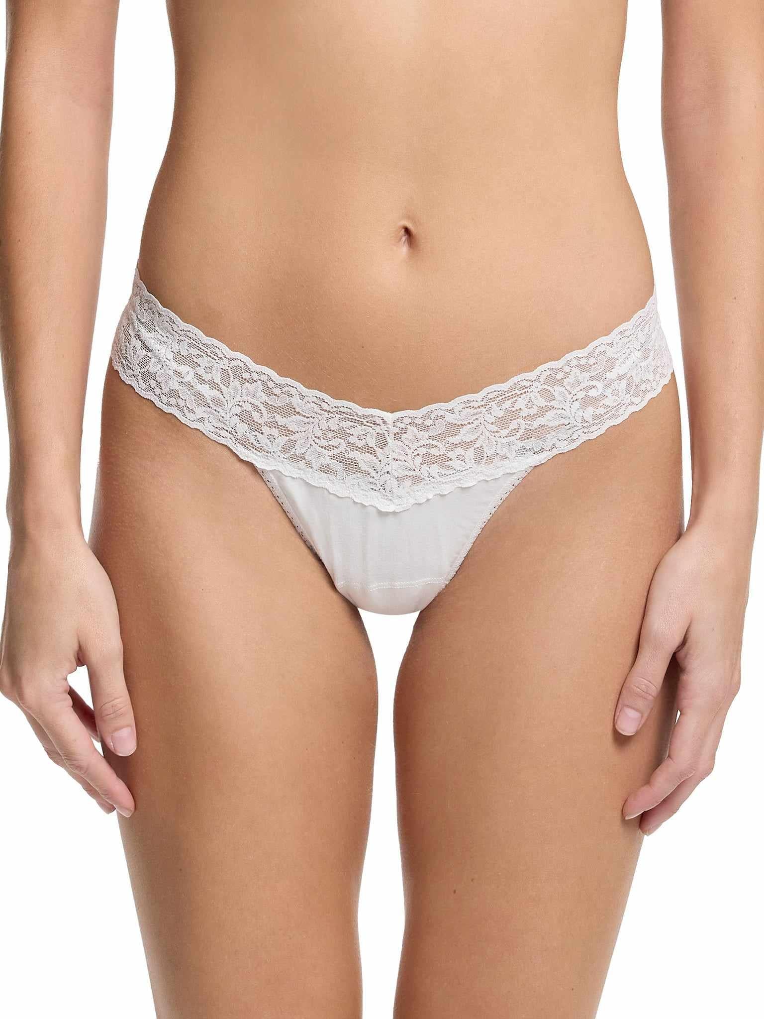 Supima® Cotton Low Rise Thong White