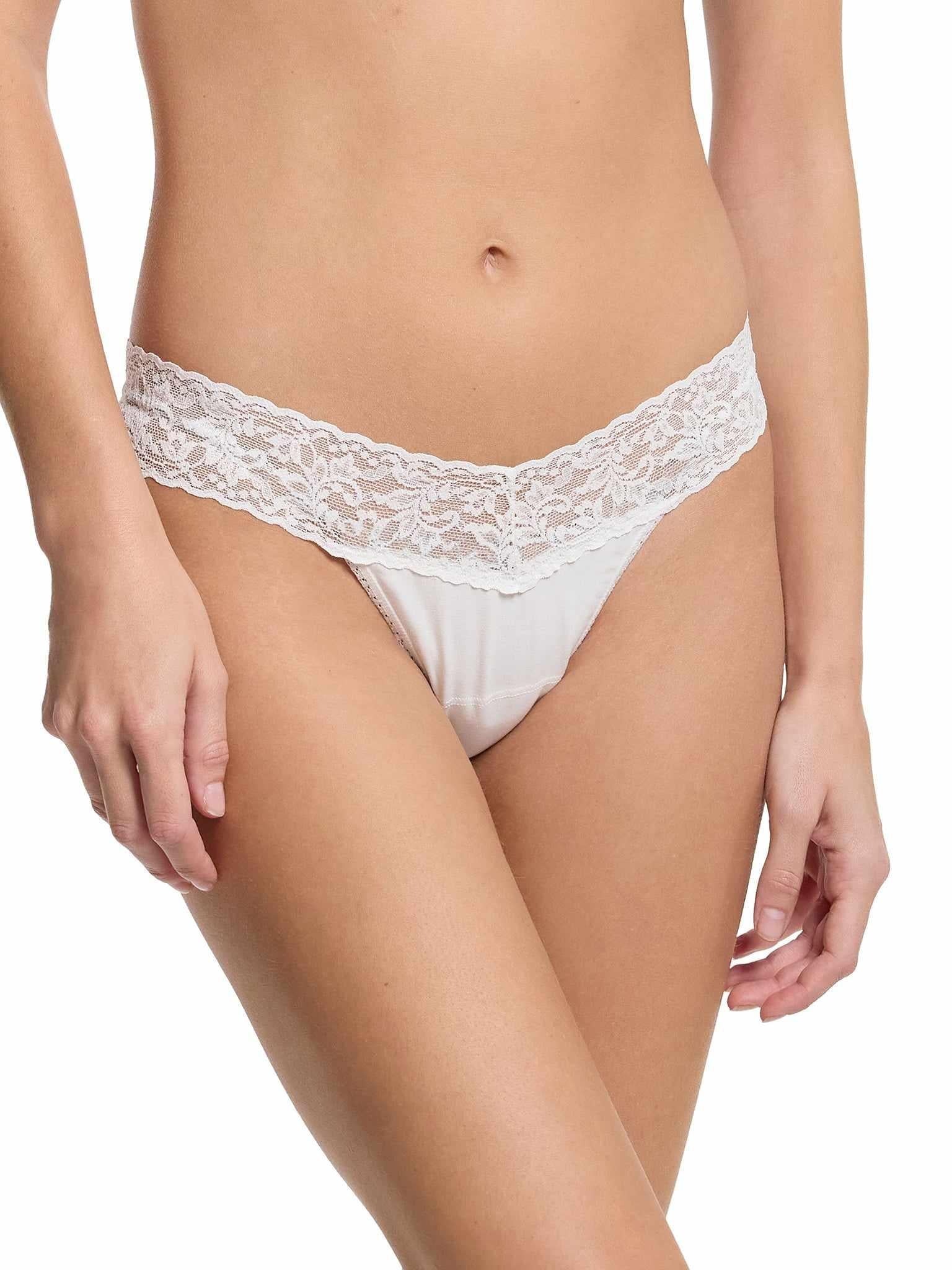 Supima® Cotton Low Rise Thong White - Image 3