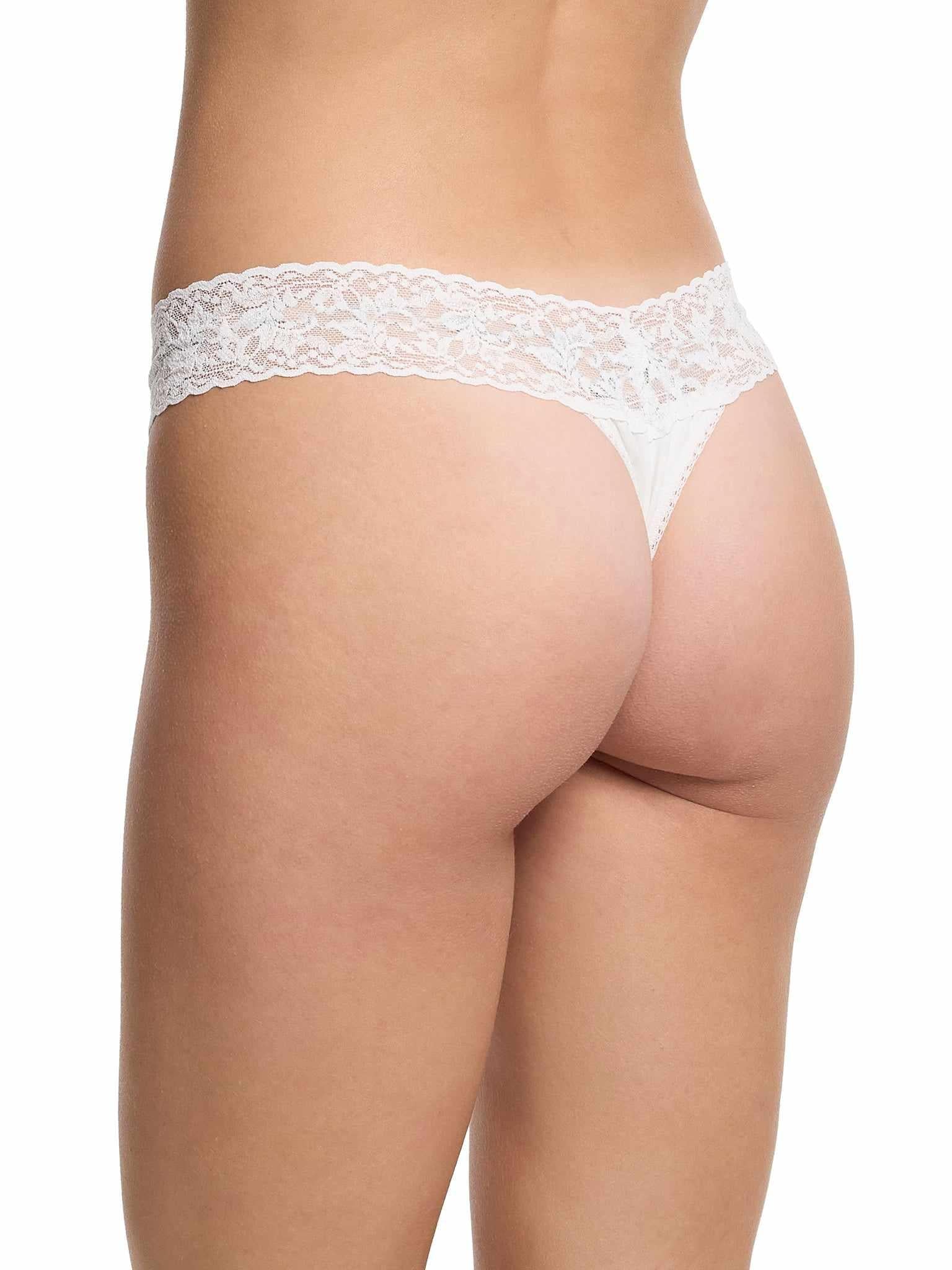 Supima® Cotton Low Rise Thong White - Image 4