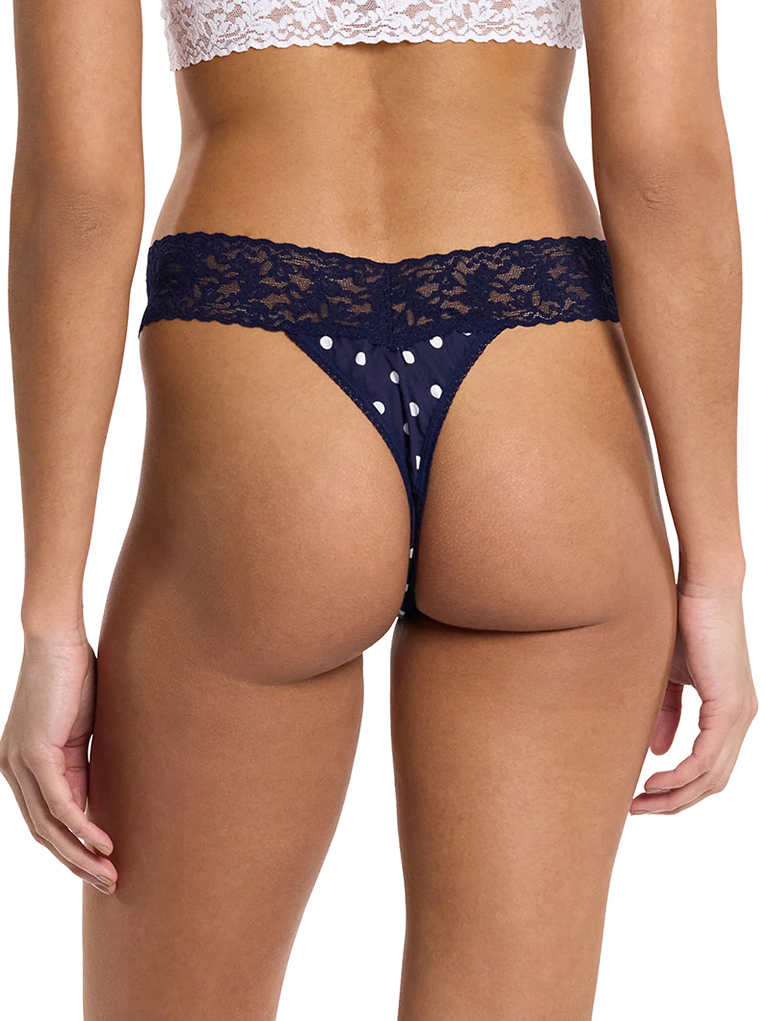 Supima® Cotton Printed Original Rise Thong Full Circle Blue Sale - Image 2