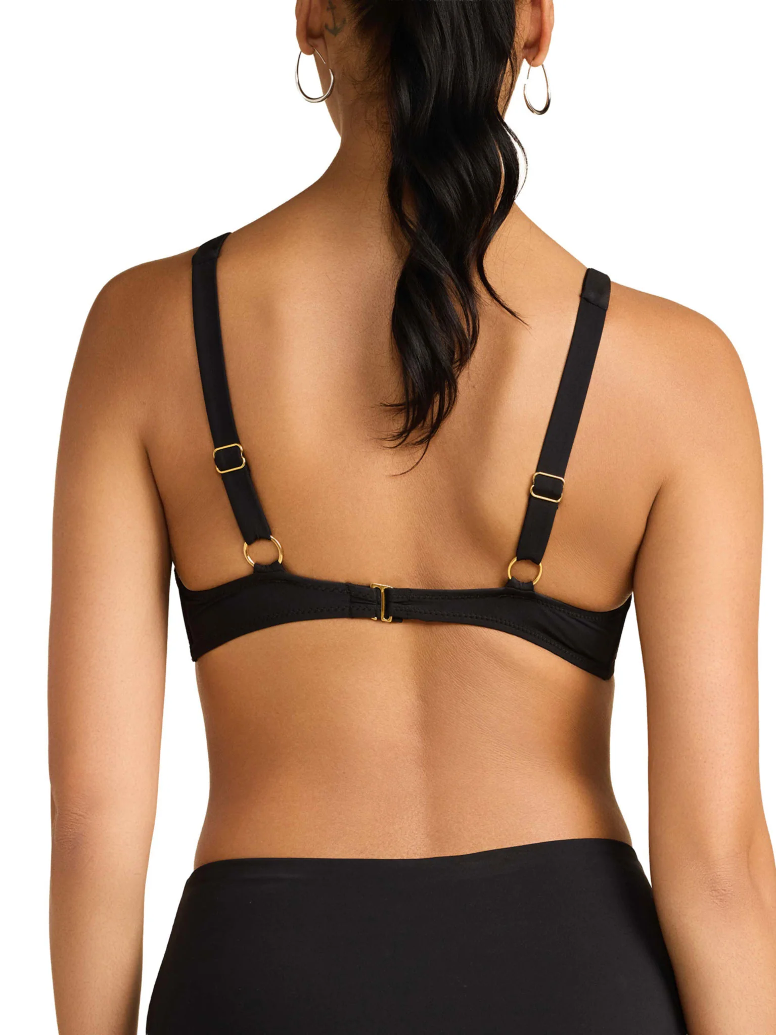 Swim Triangle Bralette Top Black - Image 3