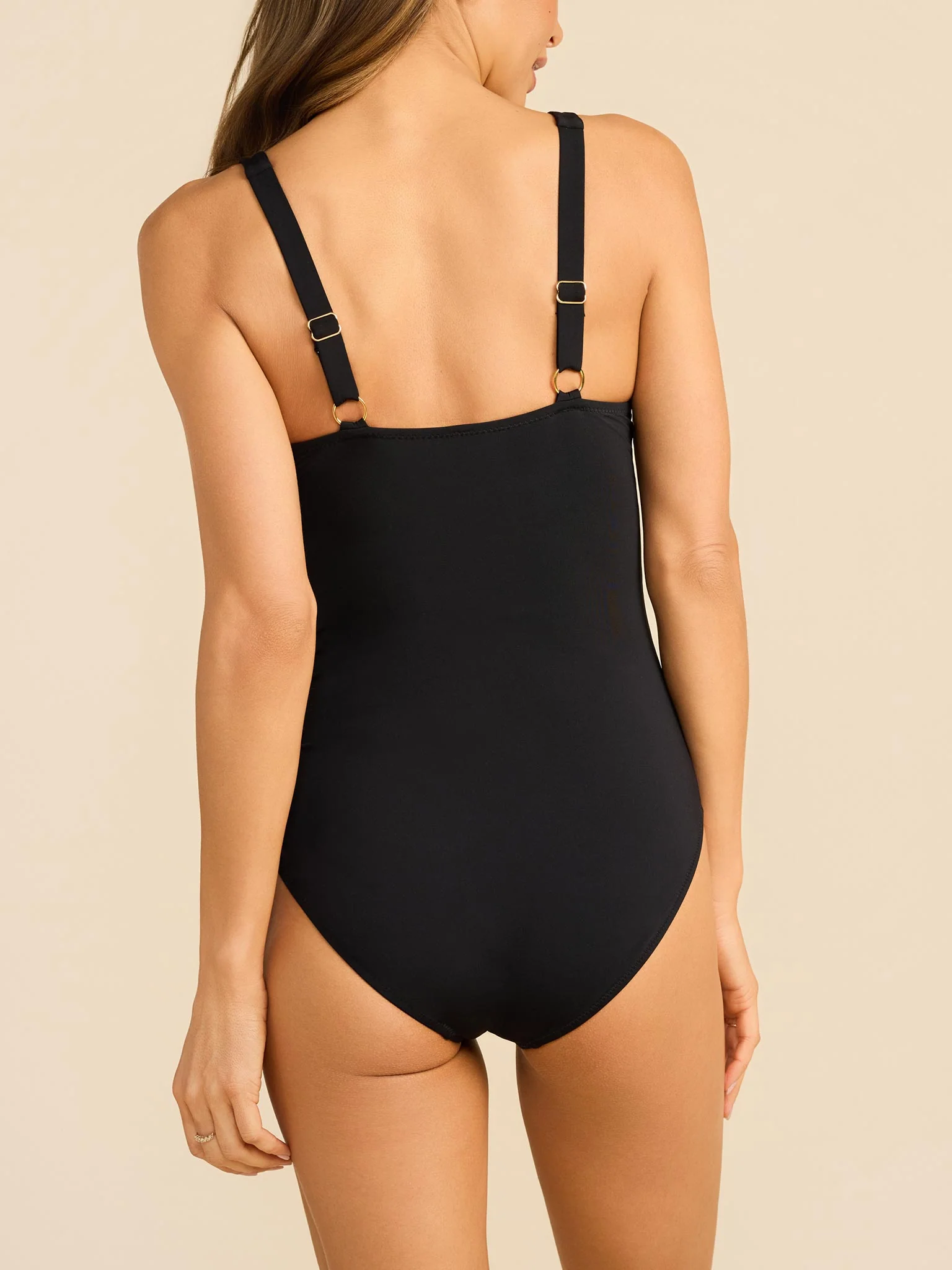 Underwire One Piece Swimsuit Black - Image 4