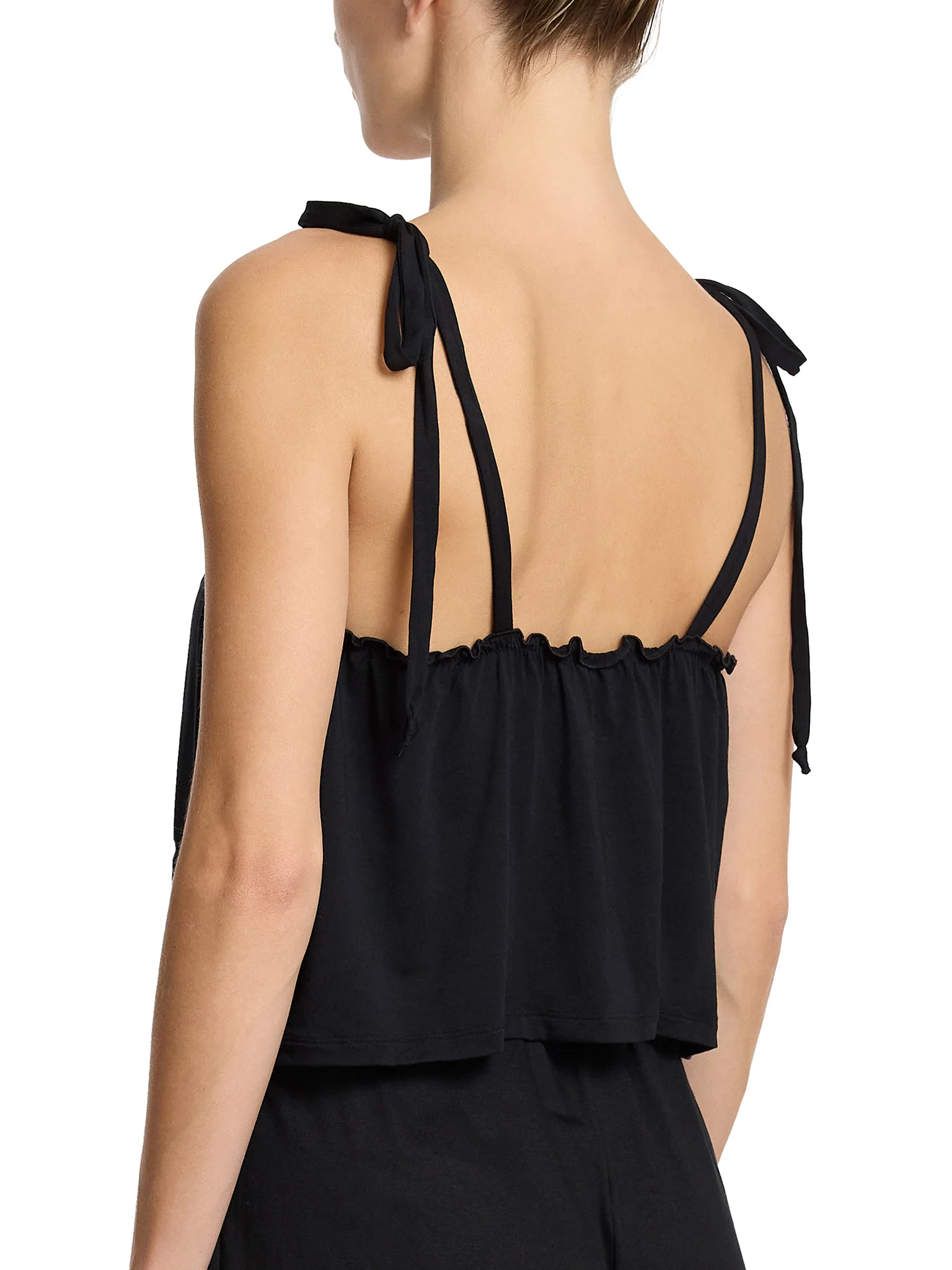Unwind Ruffle Cami Black - Image 3