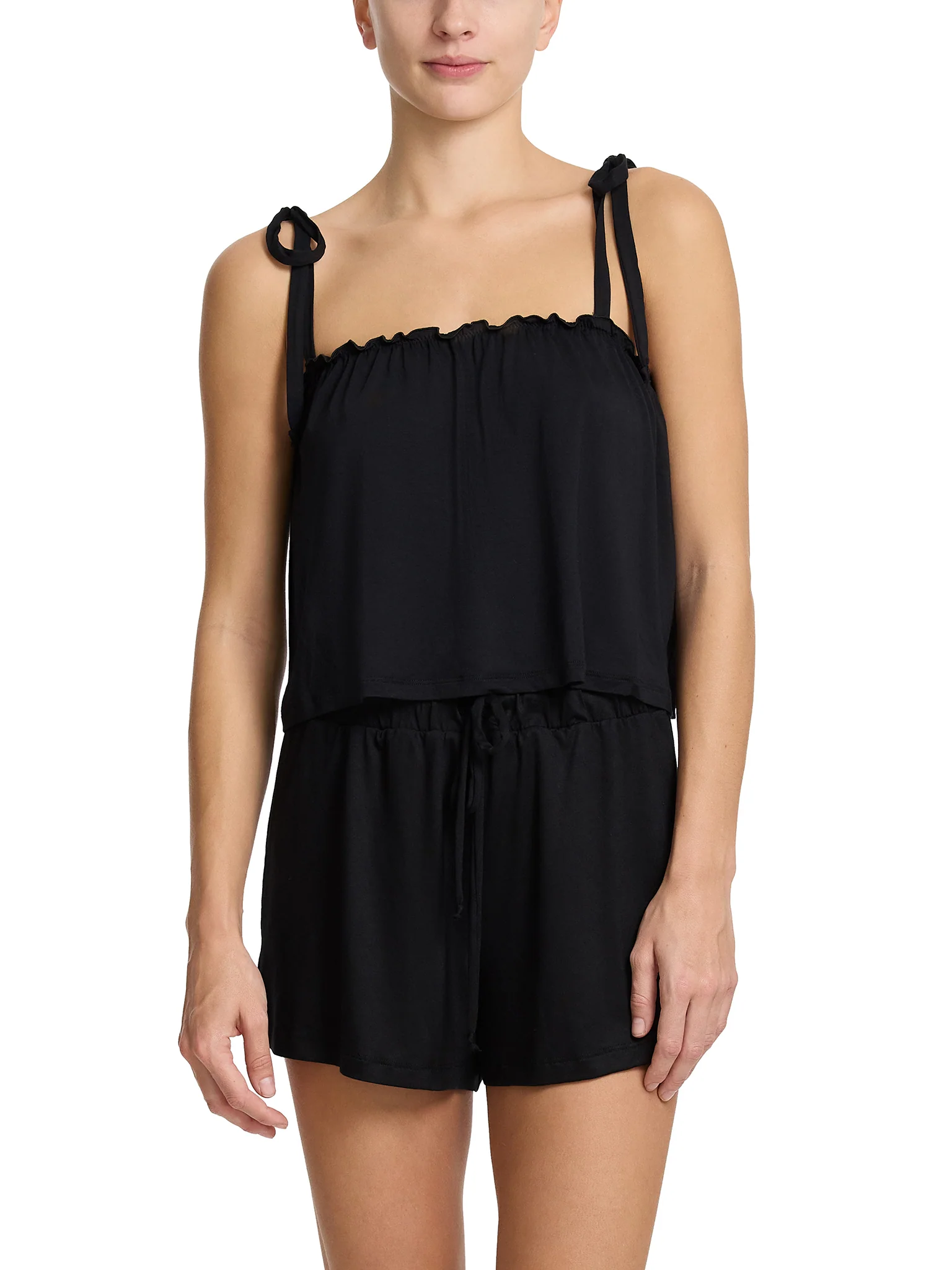 Unwind Ruffle Cami Black - Image 5