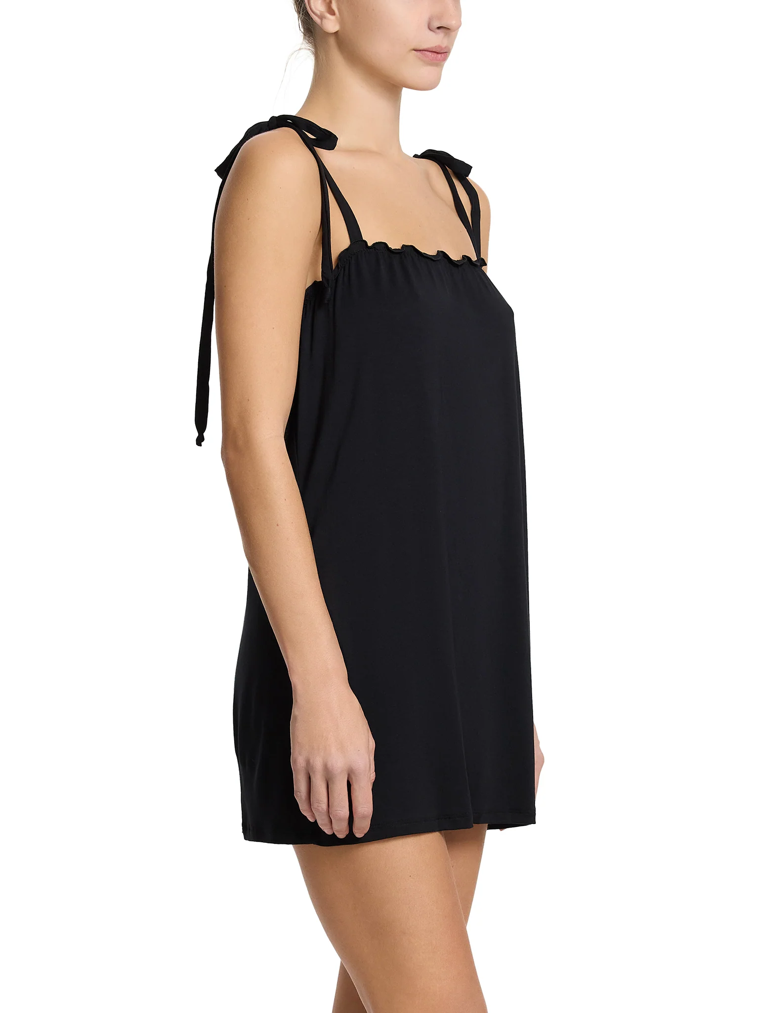 Unwind Ruffle Chemise Black - Image 3