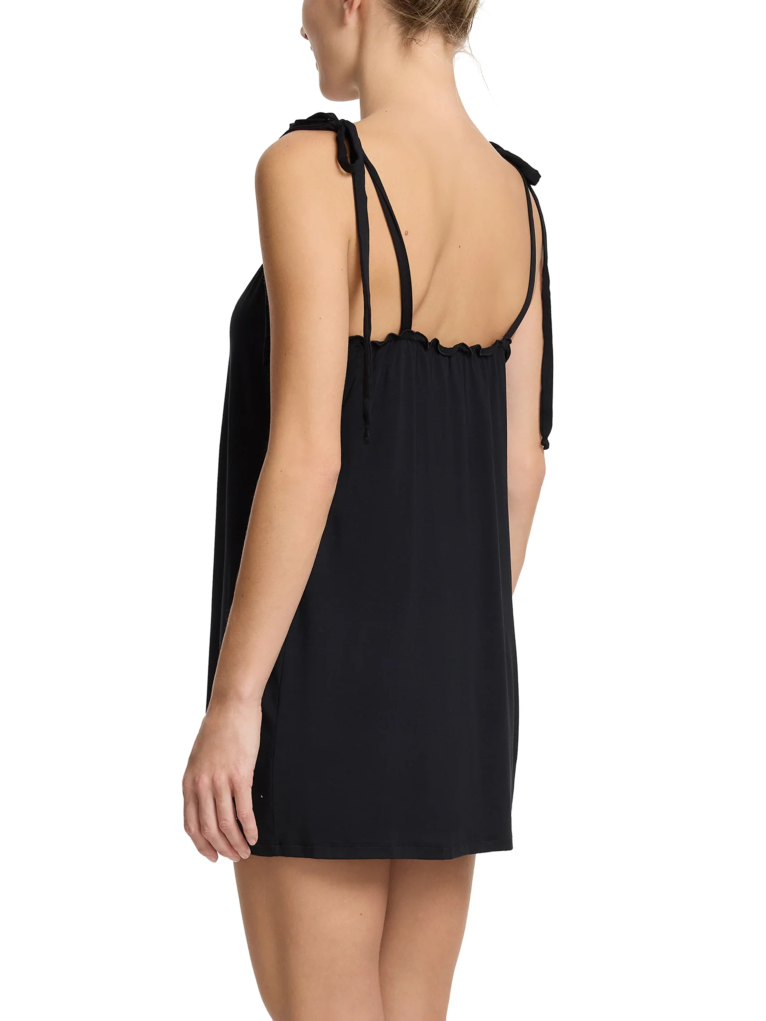 Unwind Ruffle Chemise Black - Image 4