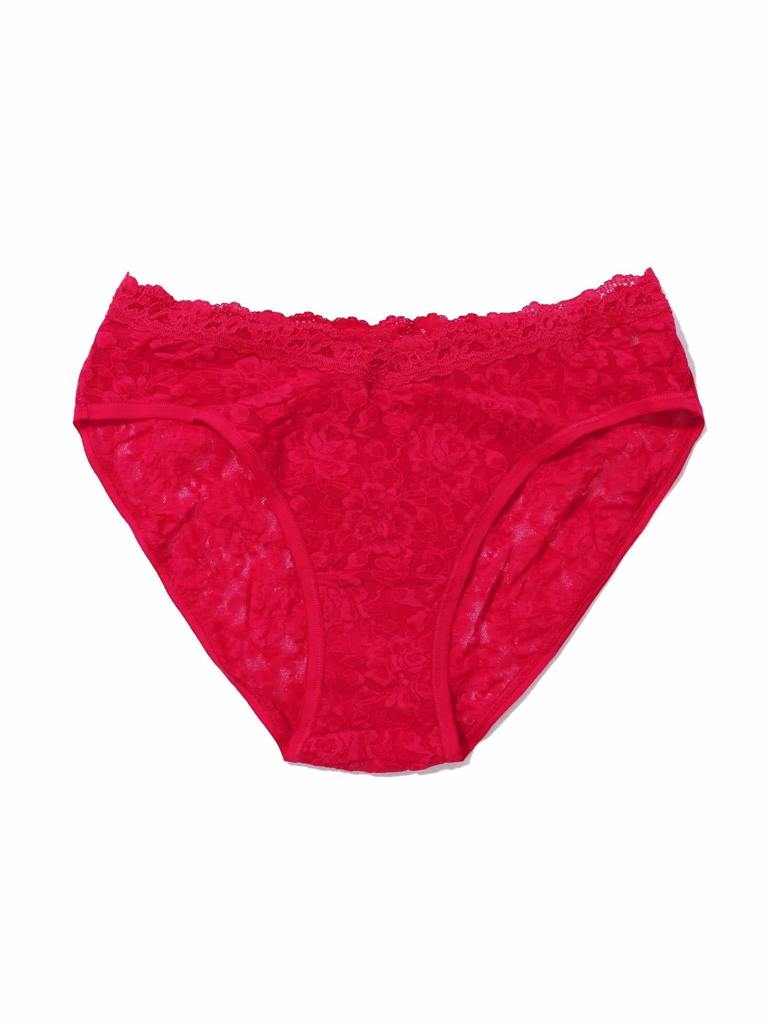 Signature LaceĀ® V-Front High Cut Brief Beet Juice Red Sale - Image 4