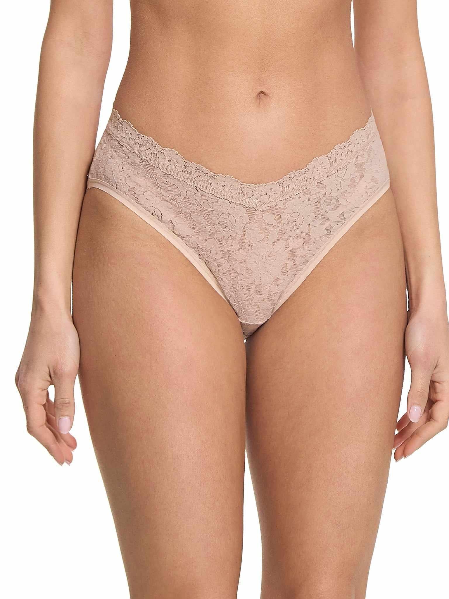 Signature LaceĀ® V-Front High Cut Brief Chai