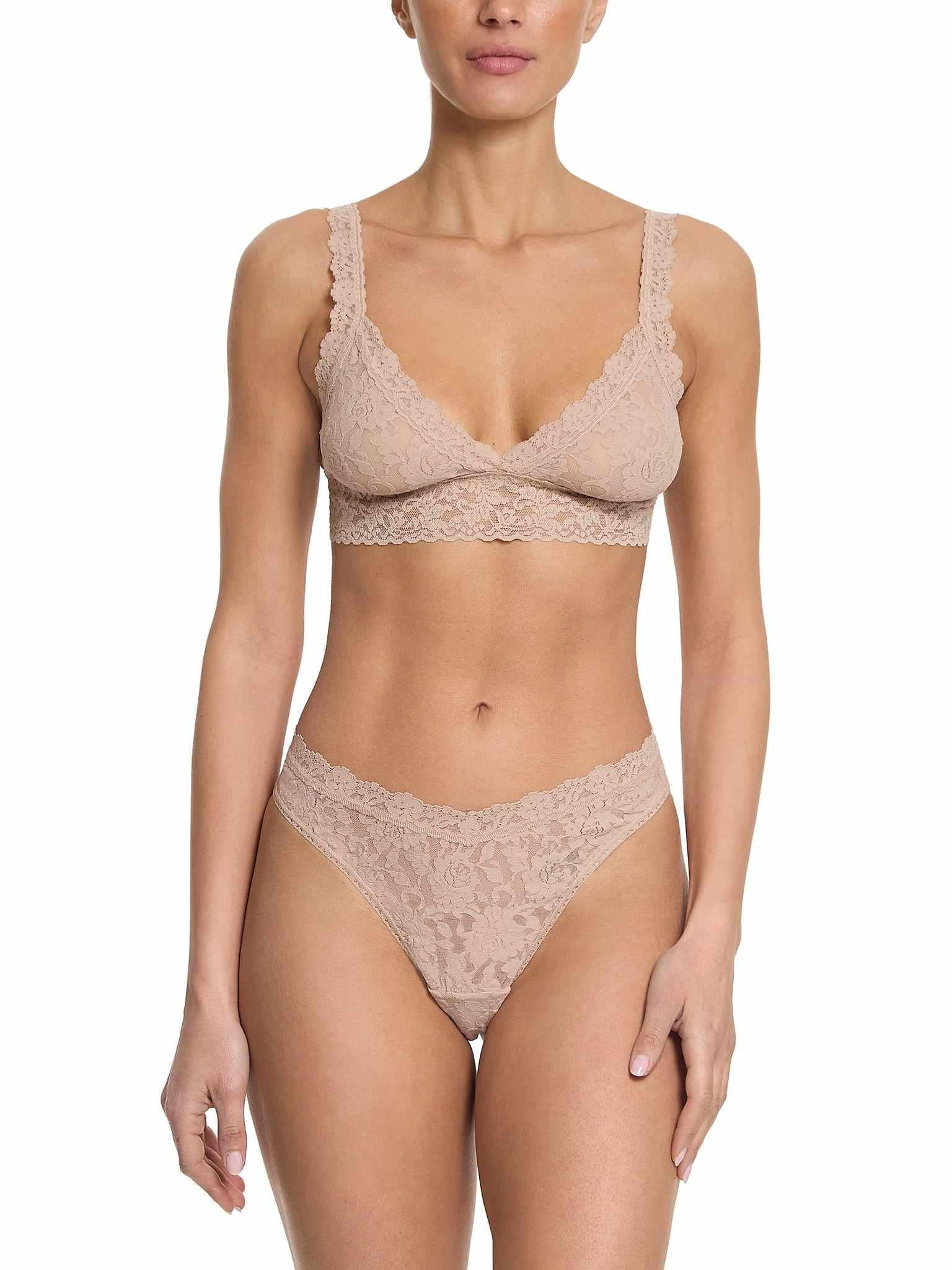 Signature Lace® V-Front High Cut Thong Chai - Image 3