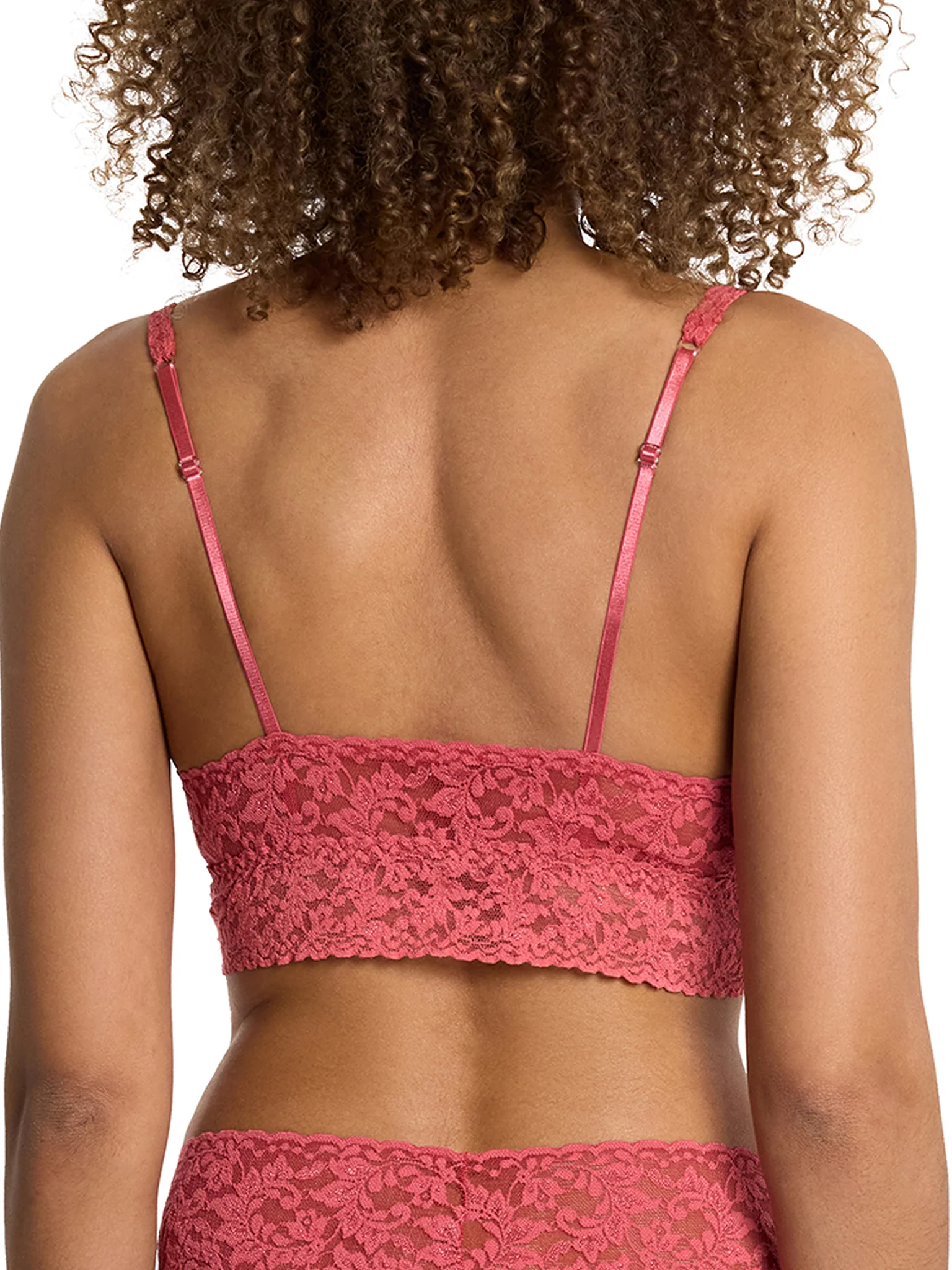 V-Neck Retro Lace Bralette Naples Red Sale - Image 5