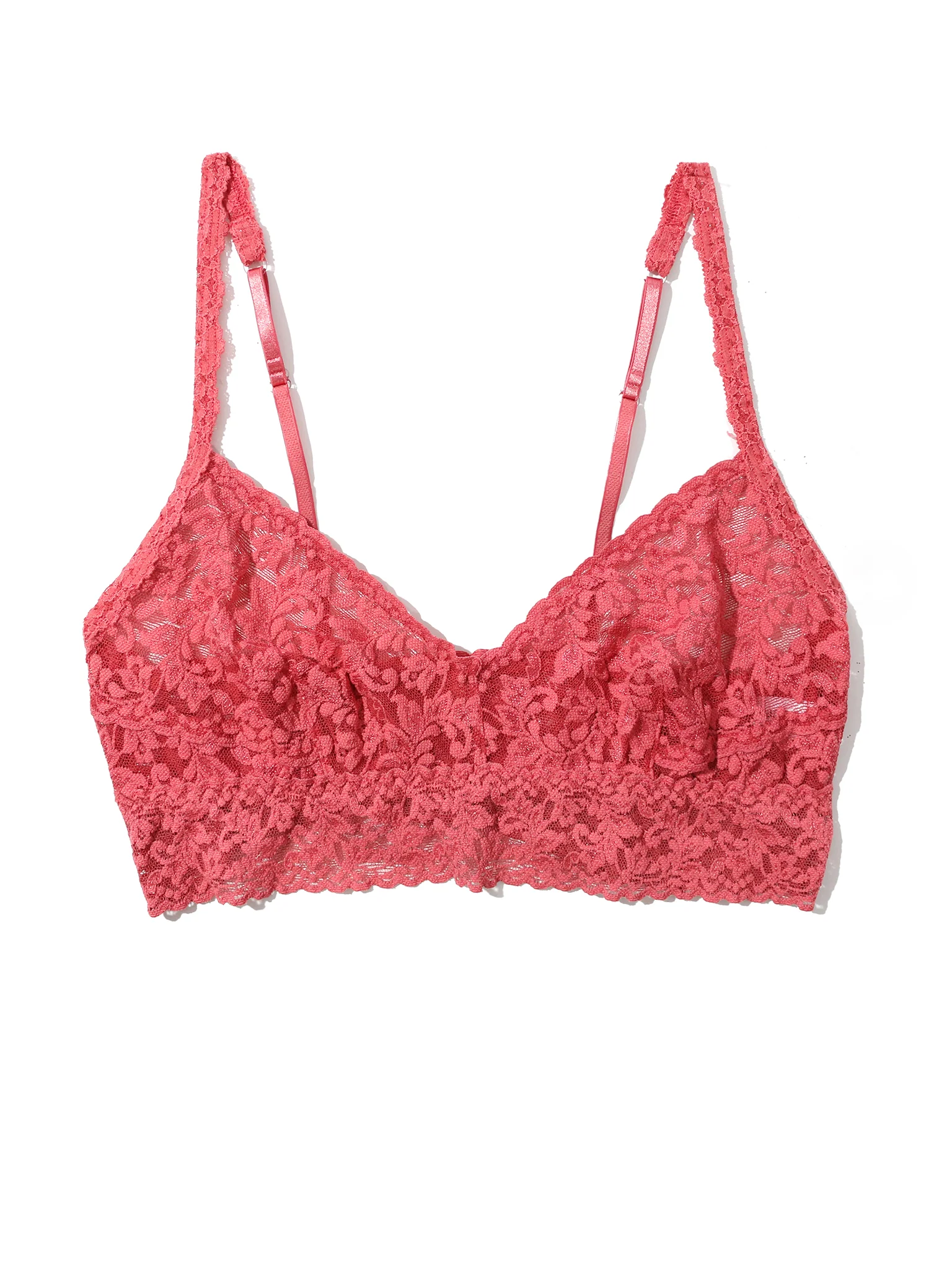 V-Neck Retro Lace Bralette Naples Red Sale - Image 6