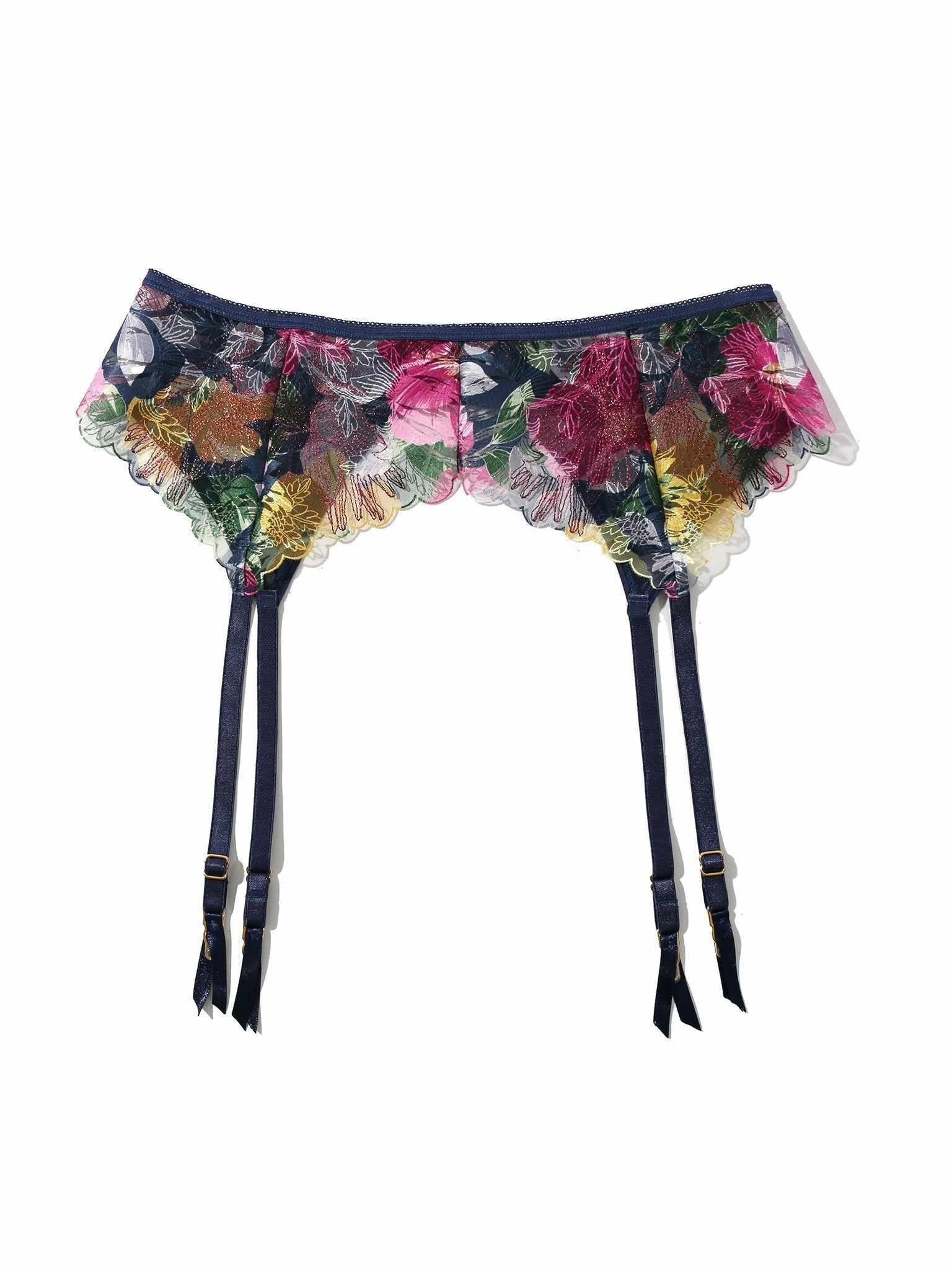 &oh Wildly Blooming Garter Belt Dark Sky Blue Sale - Image 4