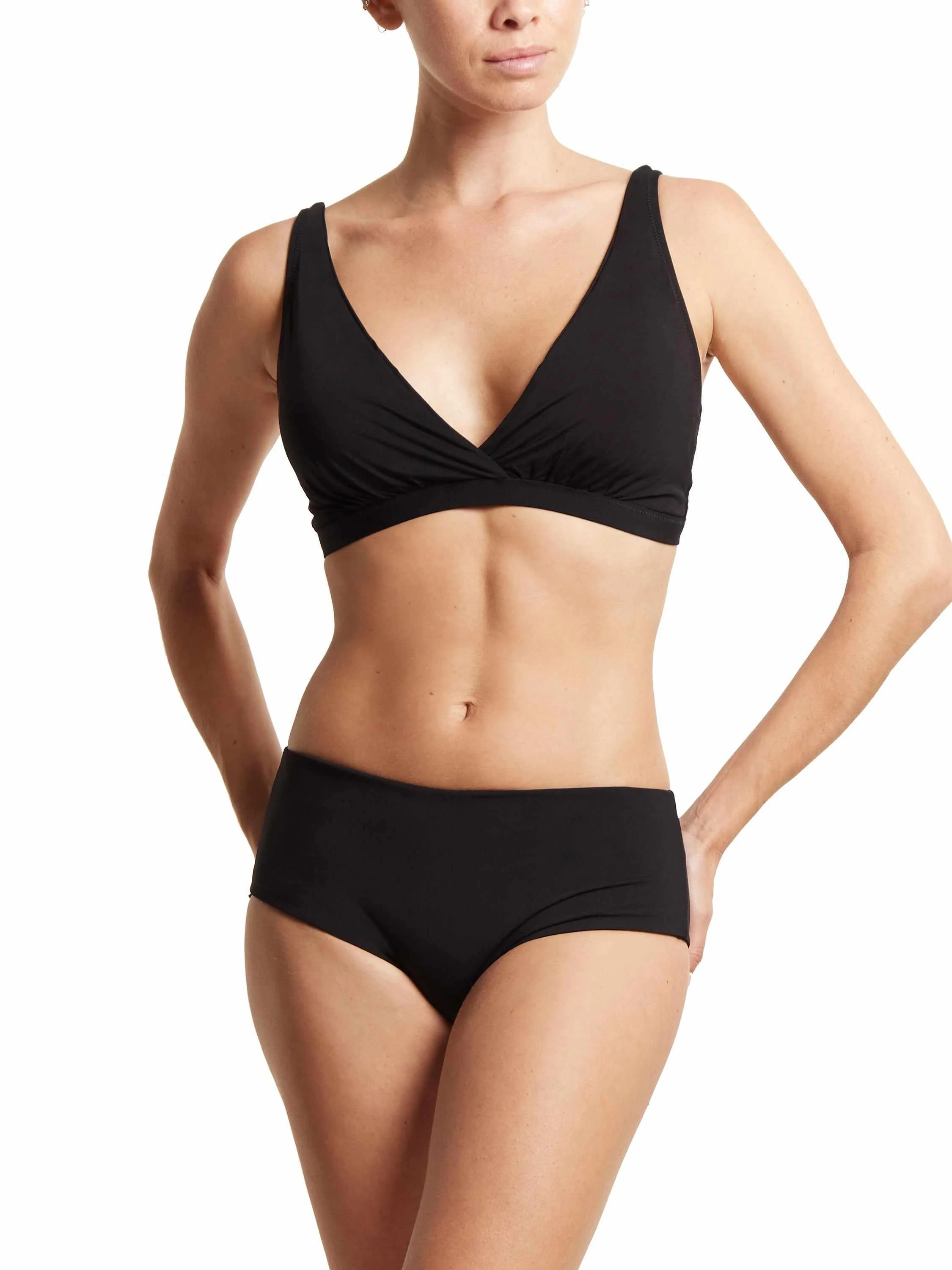 Plunge Swim Top Black - Image 3