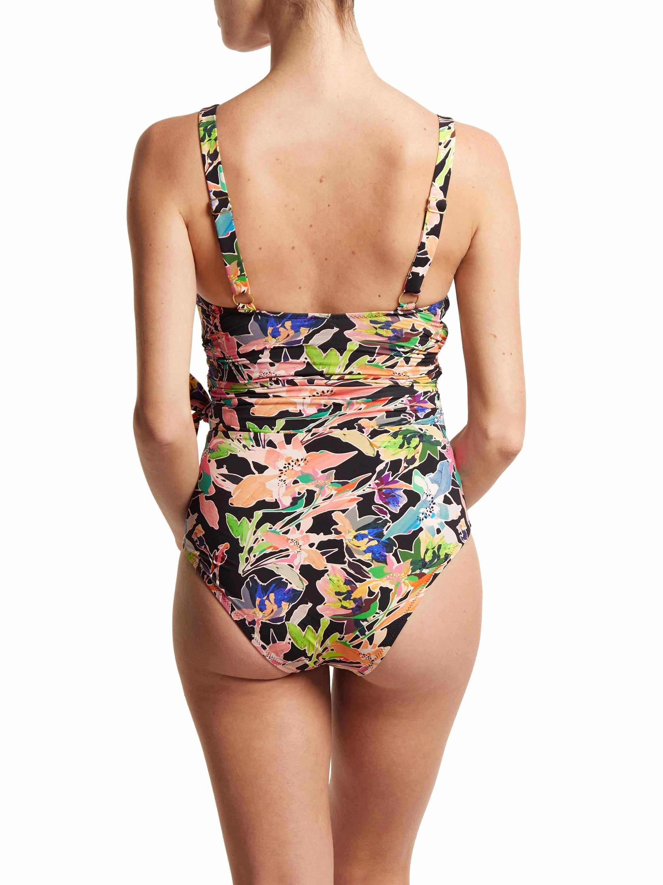 Wide Strap Wrap One Piece Swimsuit Unapologetic Sale - Image 3