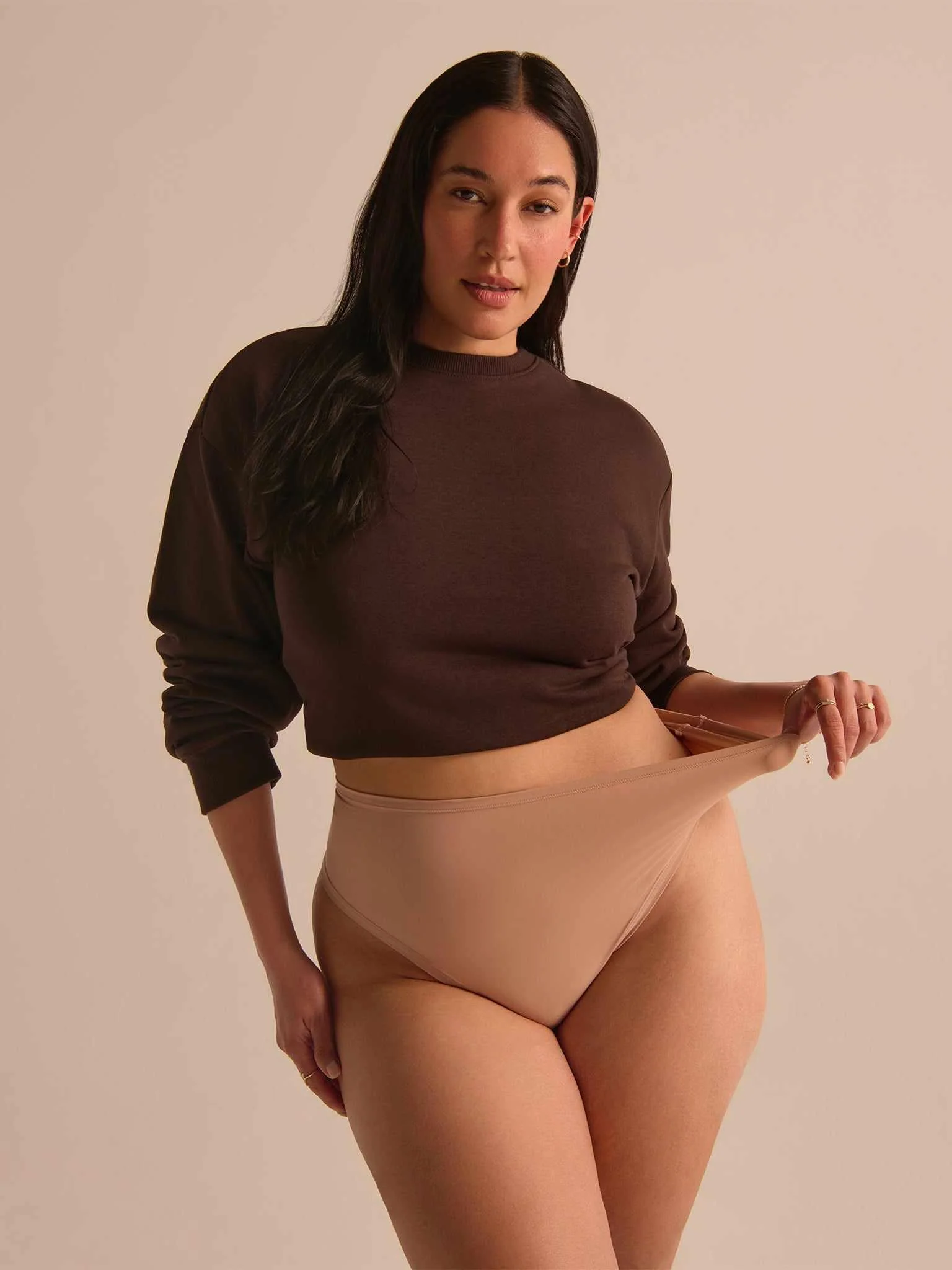 YourFit™ High Rise Thong Almond Milk Neutral Sale